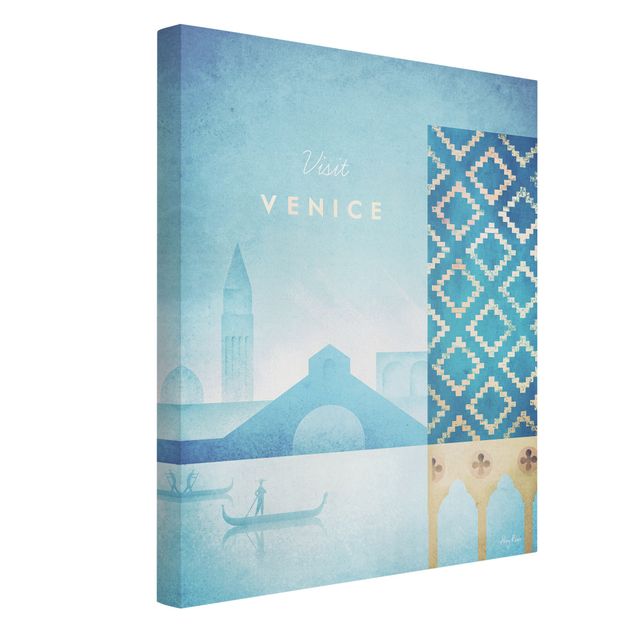 Telas decorativas réplicas de quadros famosos Travel Poster - Venice