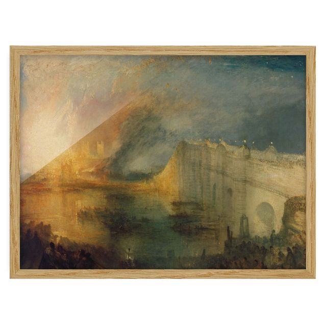 quadros de paisagens William Turner - The Burning Of The Houses Of Lords And Commons