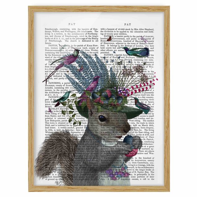 quadro com frases inspiradoras Fowler - Squirrel With Acorns