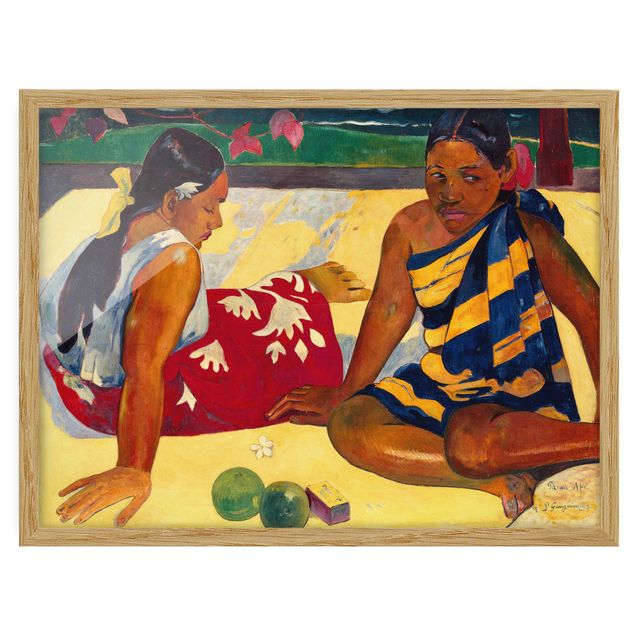Quadros famosos Paul Gauguin - Parau Api (Two Women Of Tahiti)