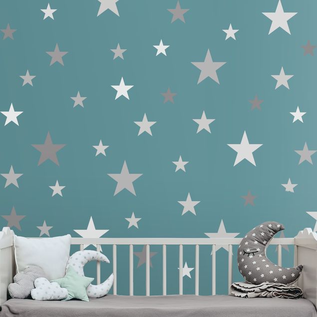 decoração para quartos infantis 92 stars gray set