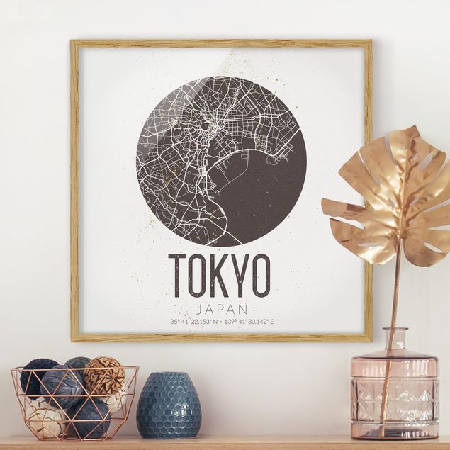 decoraçoes cozinha Tokyo City Map - Retro
