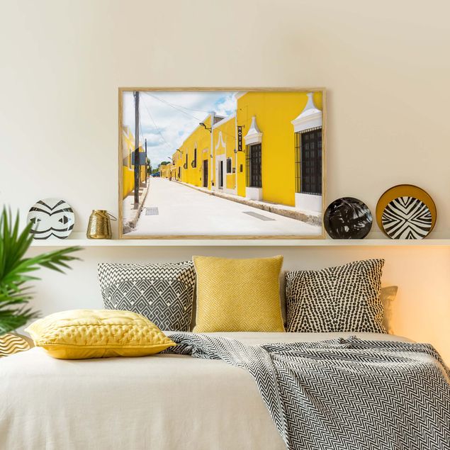 quadros decorativos para sala modernos City In Yellow