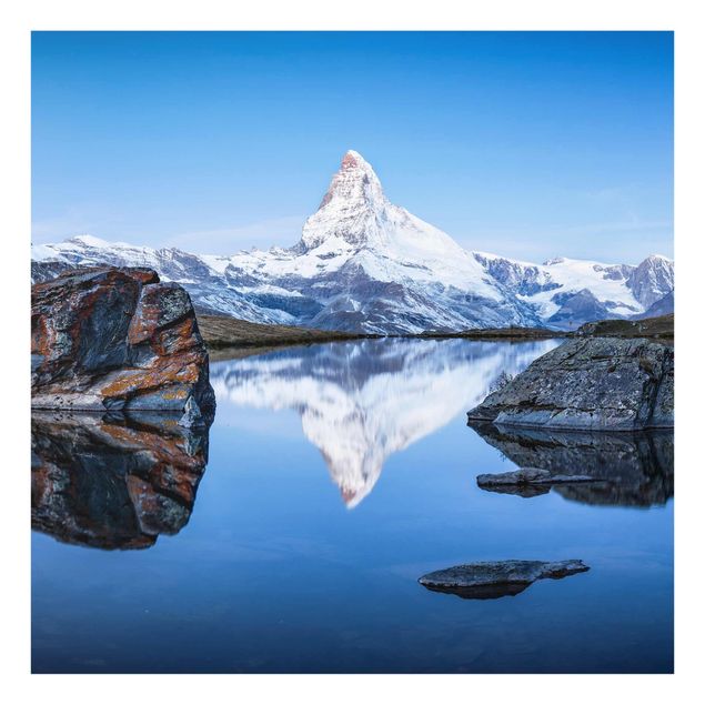 Quadros paisagens Stellisee Lake In Front Of The Matterhorn
