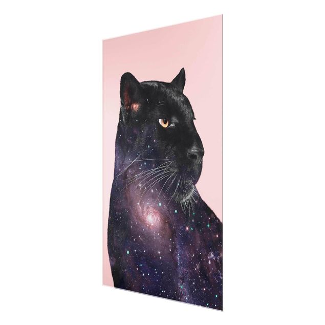 quadros modernos para quarto de casal Panther With Galaxy