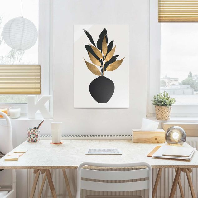 Quadros peixes Graphical Plant World - Gold And Black