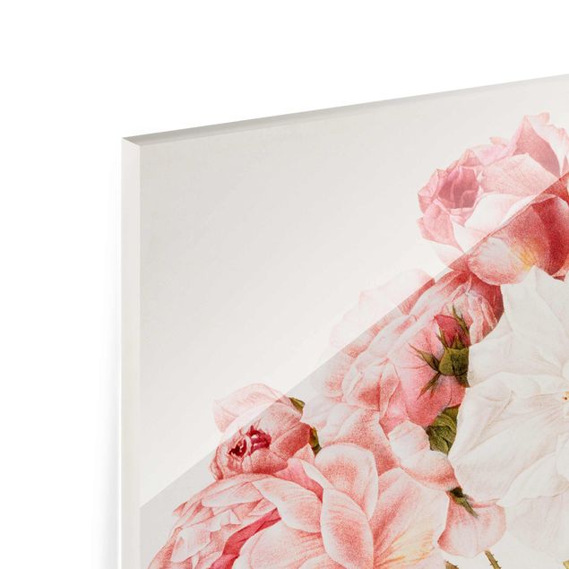 quadro com flores Pierre Joseph Redoute - Pink Damascena