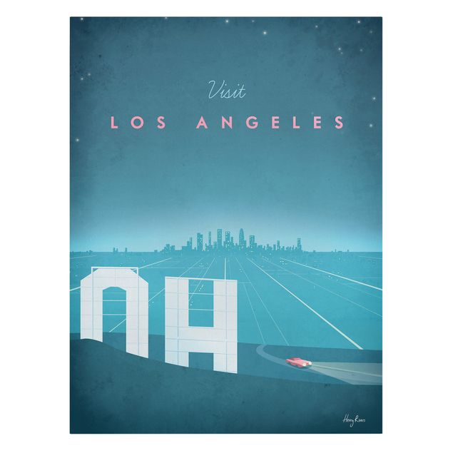 quadro azul Travel Poster - Los Angeles