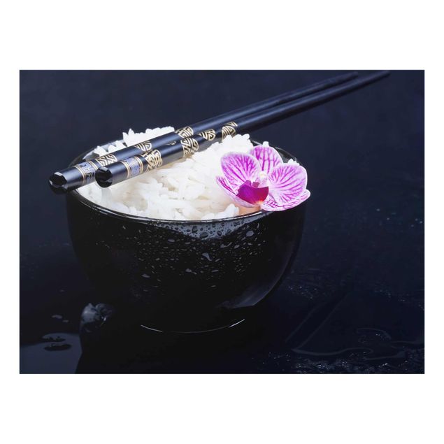 Quadros florais Rice Bowl With Orchid
