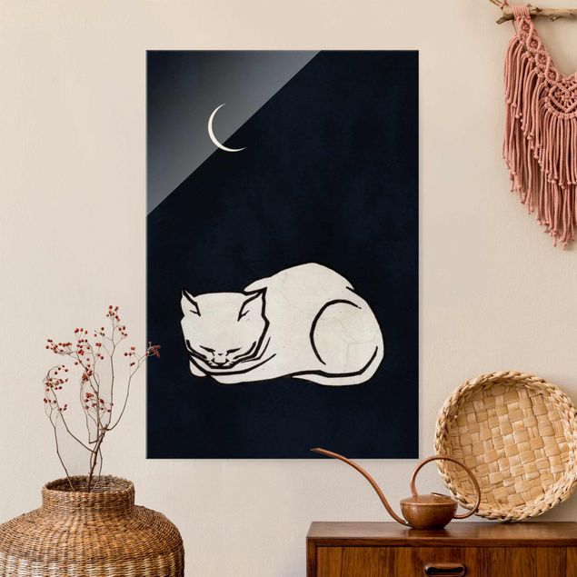 decoraçoes cozinha Sleeping Cat Illustration