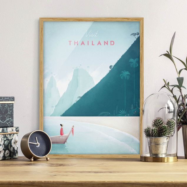 Quadros com moldura praia Travel Poster - Thailand