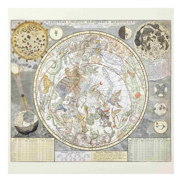 decoração quadros Vintage Ancient Star Map