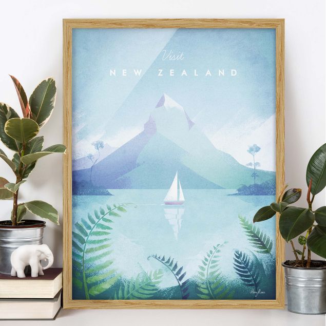 Quadros Austrália Travel Poster - New Zealand