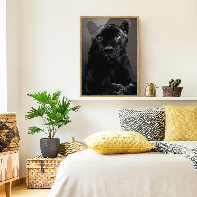 quadros modernos para quarto de casal Black Puma
