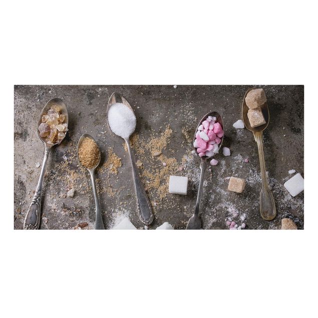 Telas decorativas temperos e ervas aromáticas Vintage Spoon With Sugar