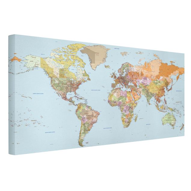 Telas decorativas mapas Political World Map