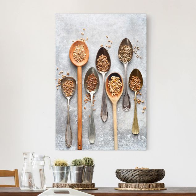 decoraçao cozinha Cereal Grains Spoon