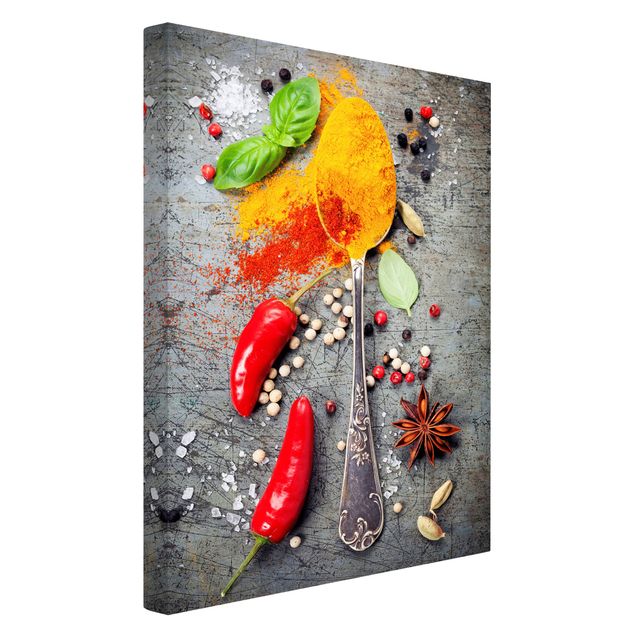 quadros flores Spoon With Spices