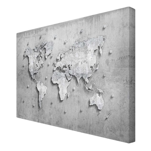 Quadros decorativos Concrete World Map