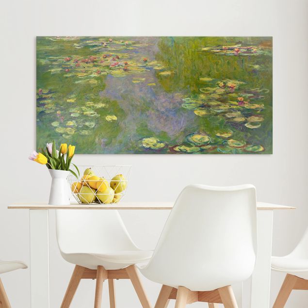 decoraçao para parede de cozinha Claude Monet - Green Waterlilies