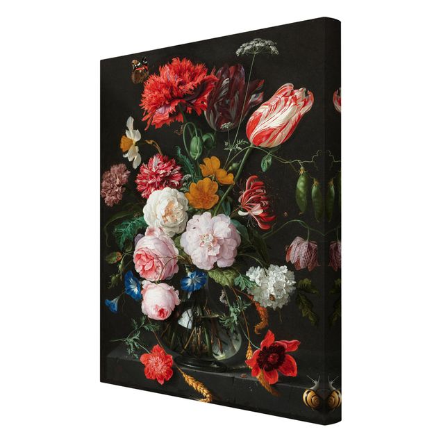 Quadros multicoloridos Jan Davidsz De Heem - Still Life With Flowers In A Glass Vase