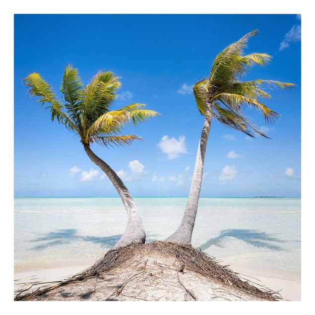 quadro de praia Beneath Palm Trees