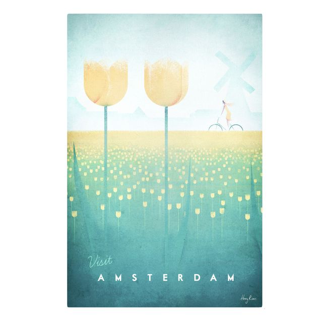 Quadros em amarelo Travel Poster - Amsterdam