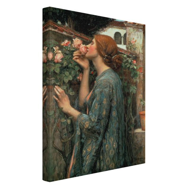 Telas decorativas réplicas de quadros famosos John William Waterhouse - The Soul Of The Rose