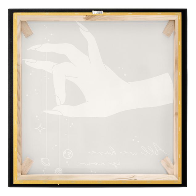 Telas decorativas Hand With Planet - All We Have Is Now