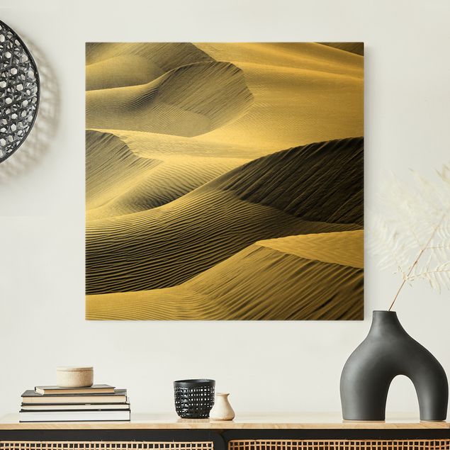 Telas decorativas paisagens Wave Pattern In Desert Sand