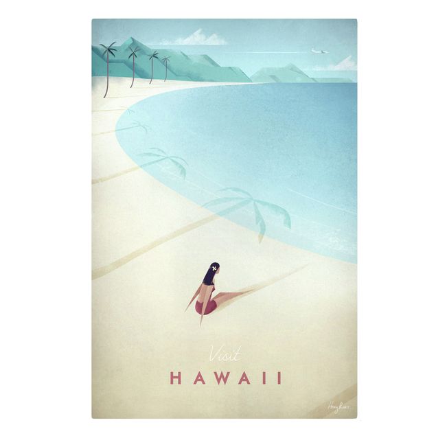 quadro de praia Travel Poster - Hawaii