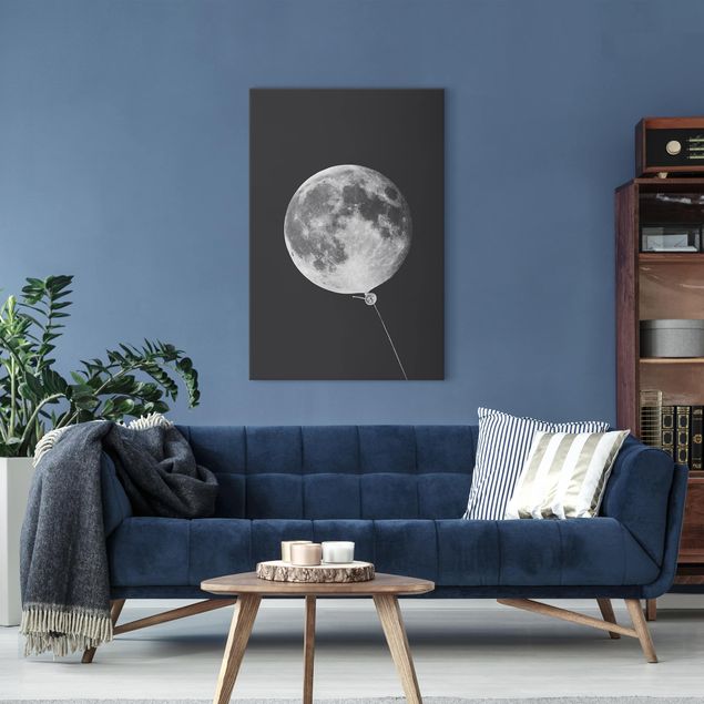 Telas decorativas réplicas de quadros famosos Balloon With Moon