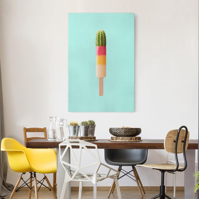 Telas decorativas réplicas de quadros famosos Popsicle With Cactus