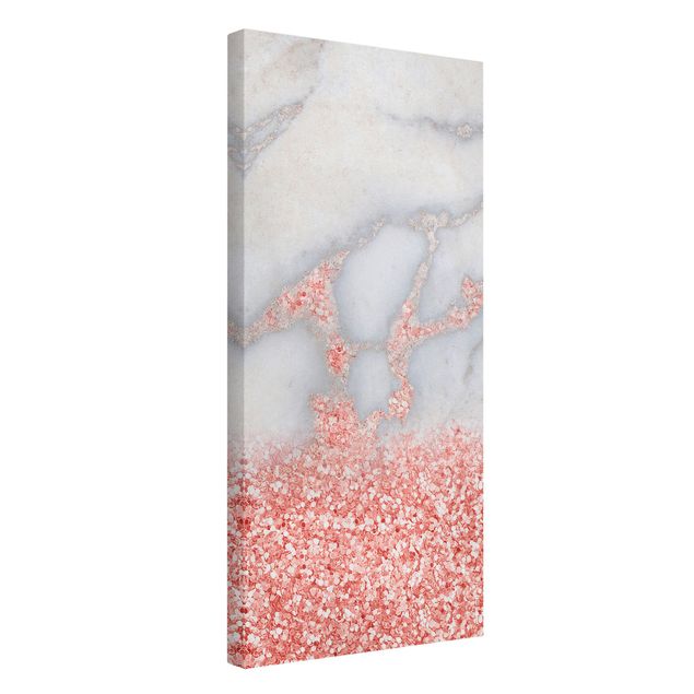 Quadros famosos Marble Look With Pink Confetti