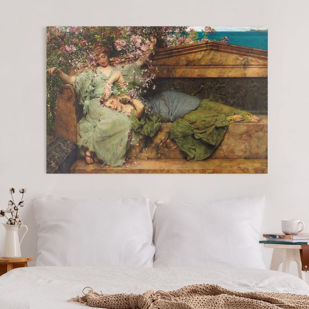 decoraçao para parede de cozinha Sir Lawrence Alma-Tadema - The Rose Garden