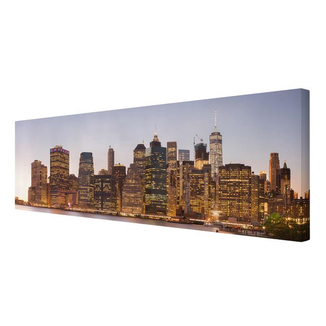 quadros decorativos para sala modernos View Of Manhattan Skyline