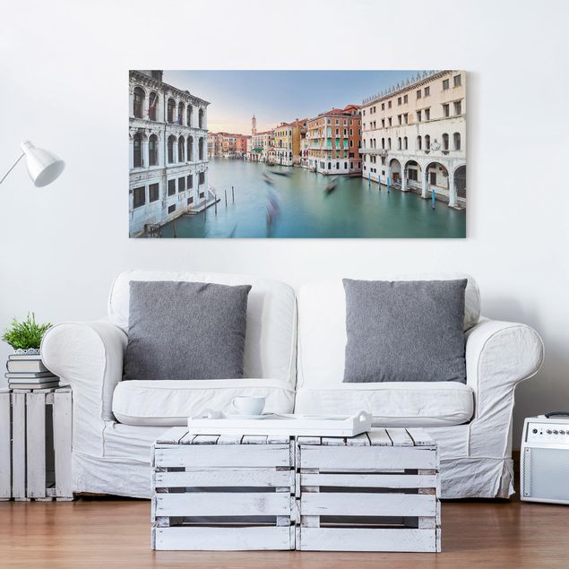 Telas decorativas Itália Grand Canal View From The Rialto Bridge Venice