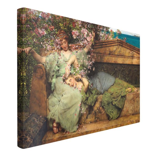 Telas decorativas flores Sir Lawrence Alma-Tadema - The Rose Garden