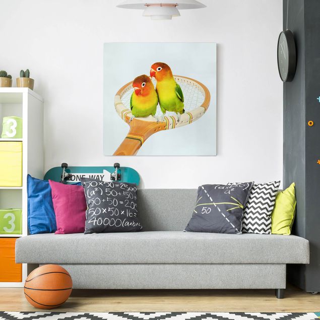 Telas decorativas aves Tennis With Birds