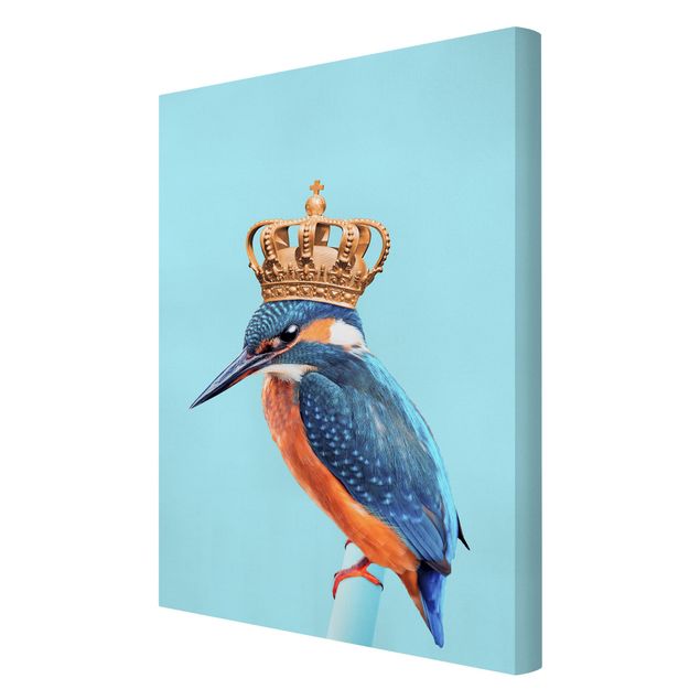 quadro azul Kingfisher With Crown
