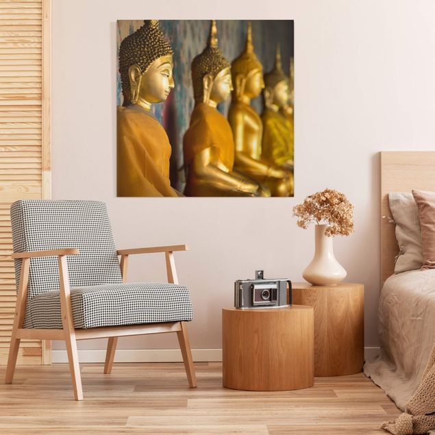 decoraçao para parede de cozinha Golden Buddha Statue
