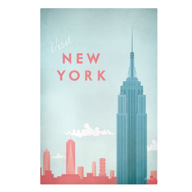 Telas decorativas cidades e paisagens urbanas Travel Poster - New York