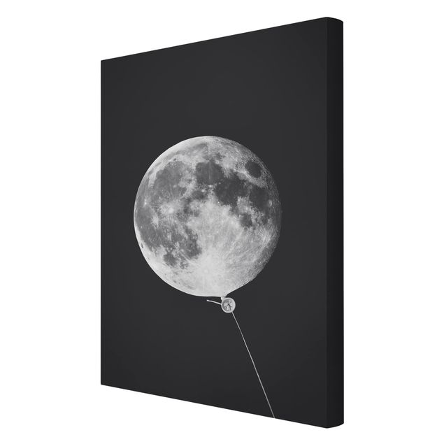 Quadros pretos Balloon With Moon