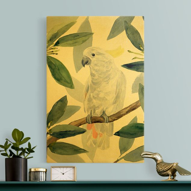Telas decorativas aves Tropical Cockatoo I