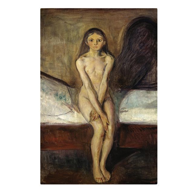 Telas decorativas réplicas de quadros famosos Edvard Munch - Puberty