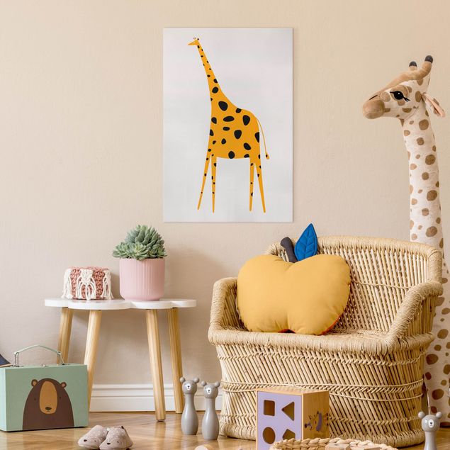 Telas decorativas girafas Yellow Giraffe