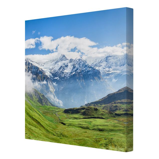 Telas decorativas paisagens Swiss Alpine Panorama