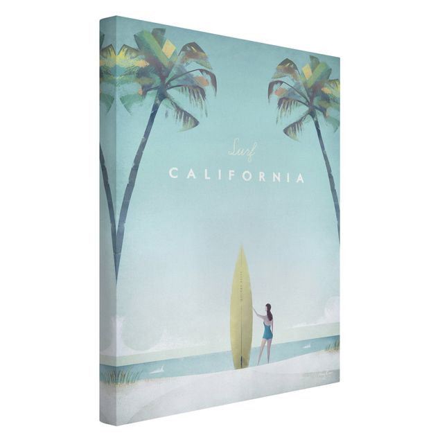 quadro de praia Travel Poster - California