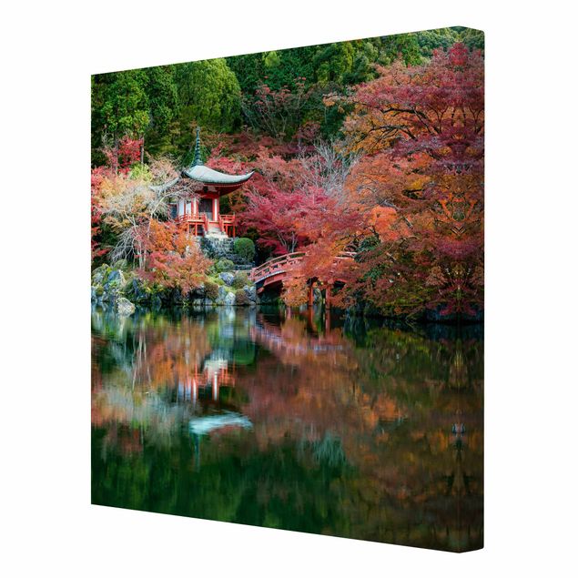 Quadros vermelhos Daigo Ji Temple In The Fall