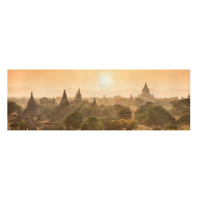 Quadros paisagens Sun Setting Over Bagan